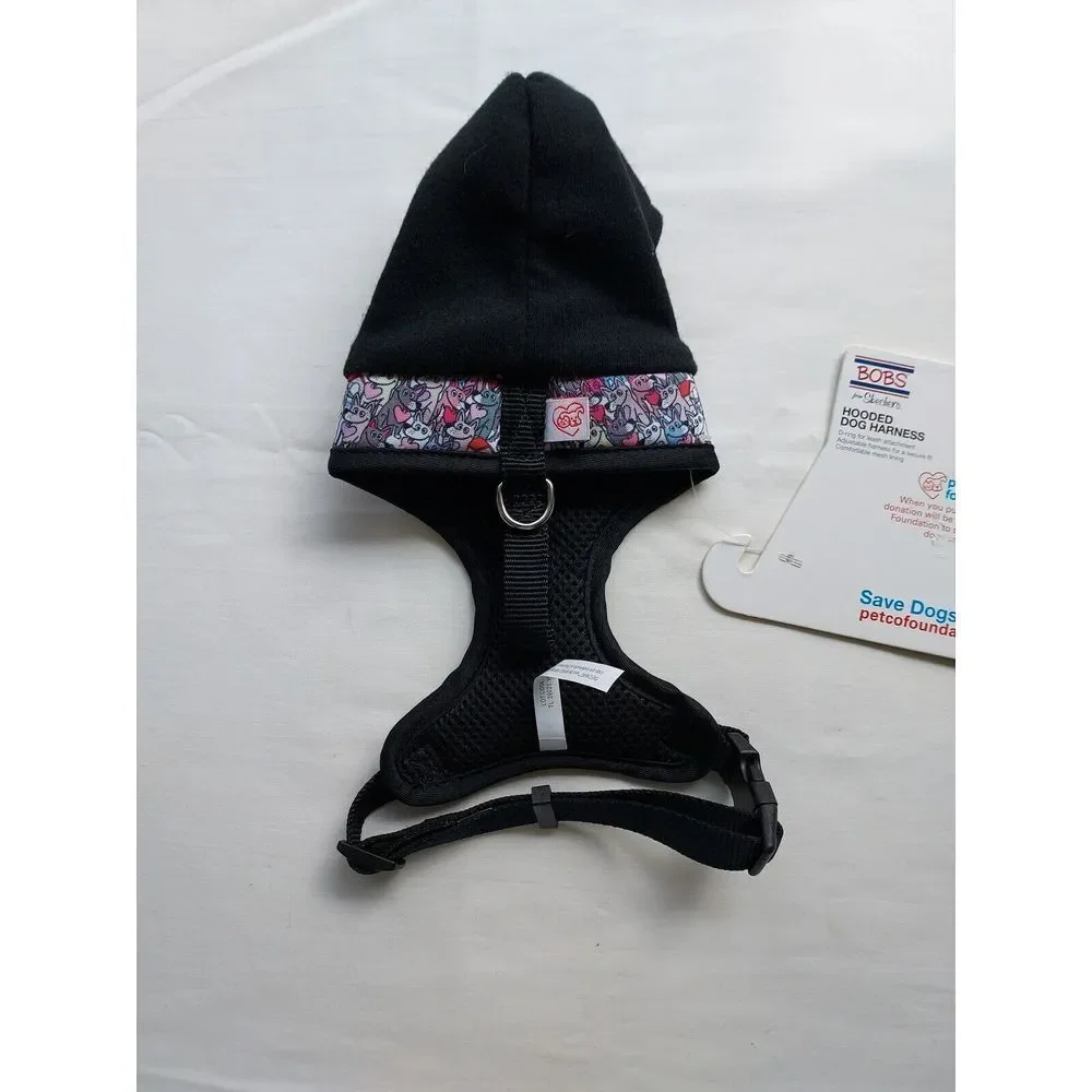 Bobs By Skechers XS Adjustable Hooded Dog Harness Loverboy Print Dogs‎ NWT